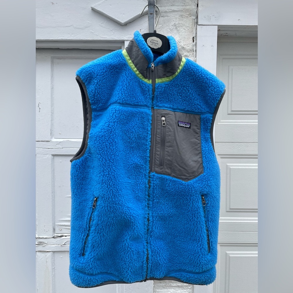 Patagonia Retro-x Deep Pile Vest Fall 2011 Blue Lagoon Size Medium